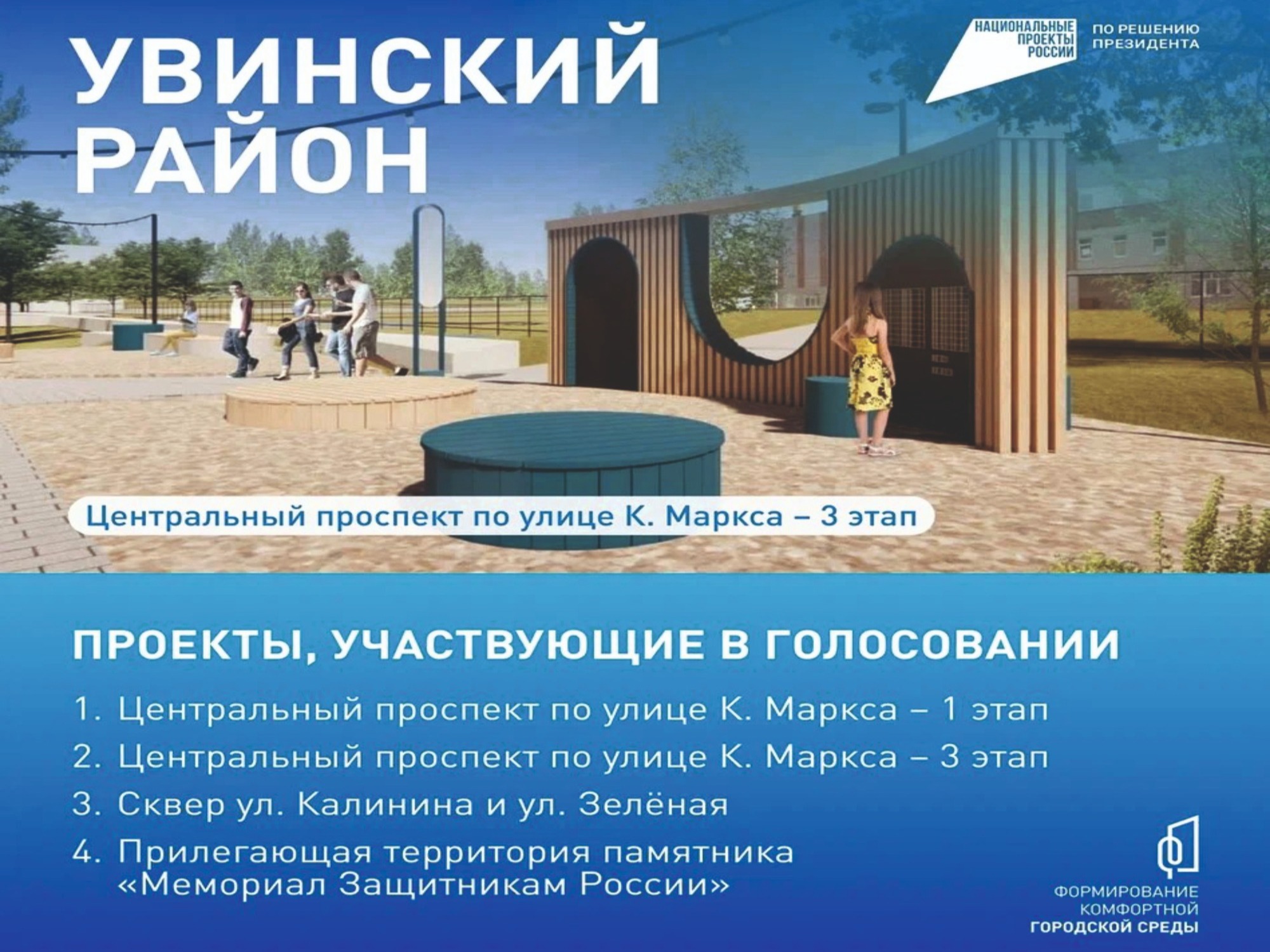 В Увинском районе продолжается онлайн-голосование за благоустройство общественных территорий.