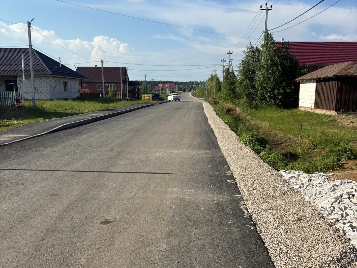 В поселке Ува полностью завершен капитальный ремонт улицы Удмуртской.